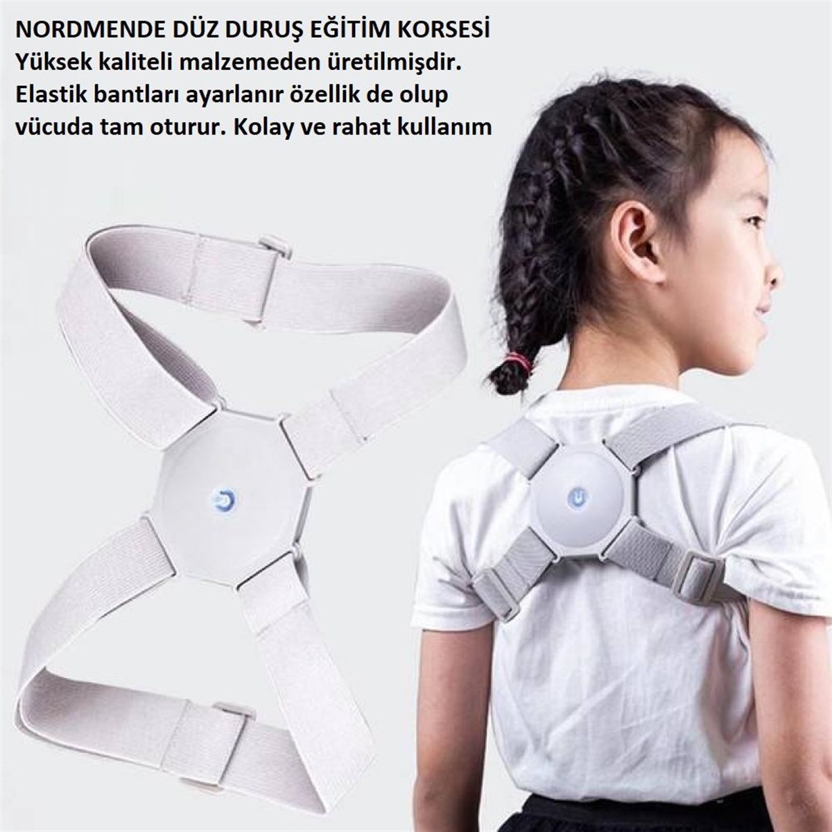 Dik Duruş Korsesi Şarjlı Titreşimli Sensörlü Duruş Cihazı