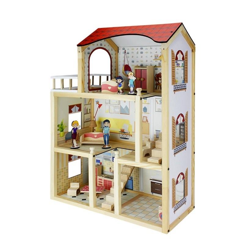 Doğal Ağaç Çocuk Oyun Evi Demonte Ahşap Oyun Evi