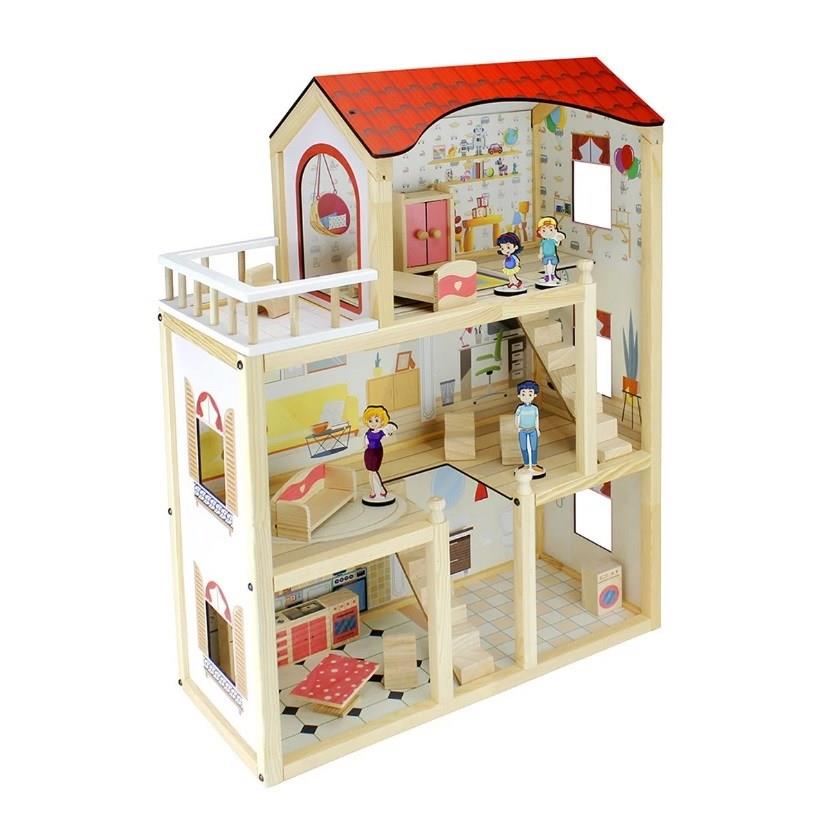 Doğal Ağaç Çocuk Oyun Evi Demonte Ahşap Oyun Evi