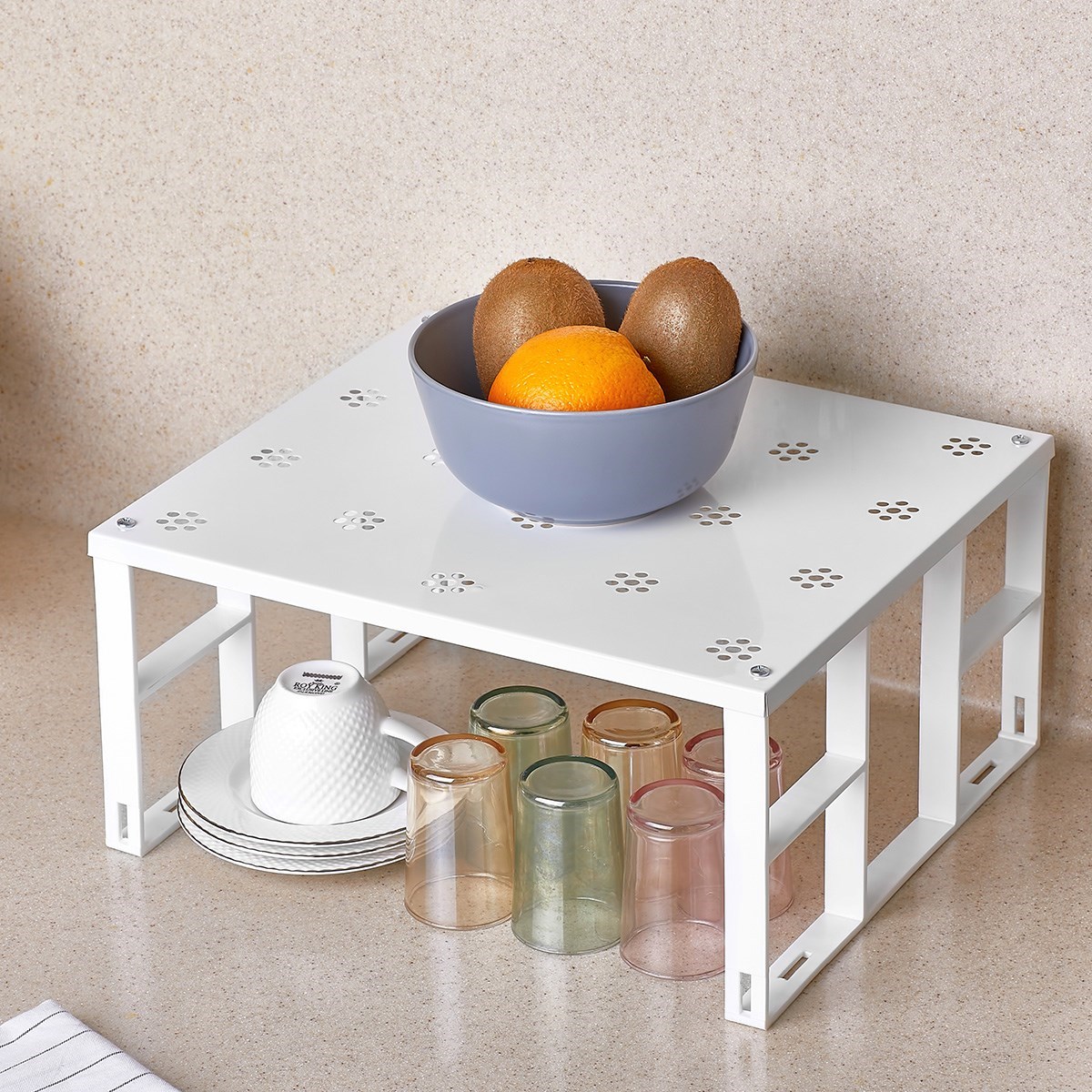 Dolap İçi Düzenleyici Organizer Bardak Tabak Düzenleyici 4lü Set