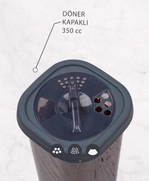 Döner Kapaklı Baharatlık Seti 350 CC 6lı Baharatlık