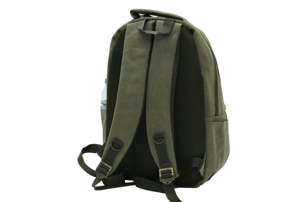 Escape 307 Laptop Bölmeli Canvas Kumaş Sırt Çantası Yeşil