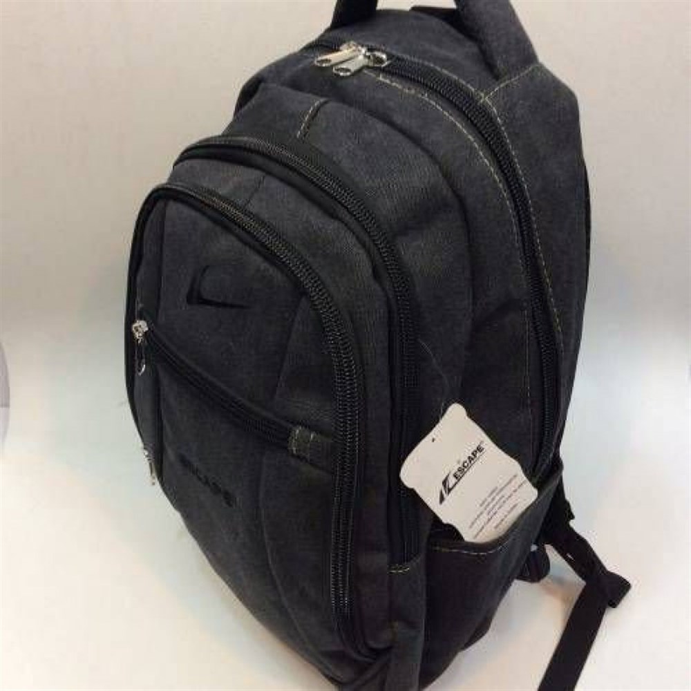Escape 307 Laptop Bölmeli Canvas Kumaş Sırt Çantası Siyah