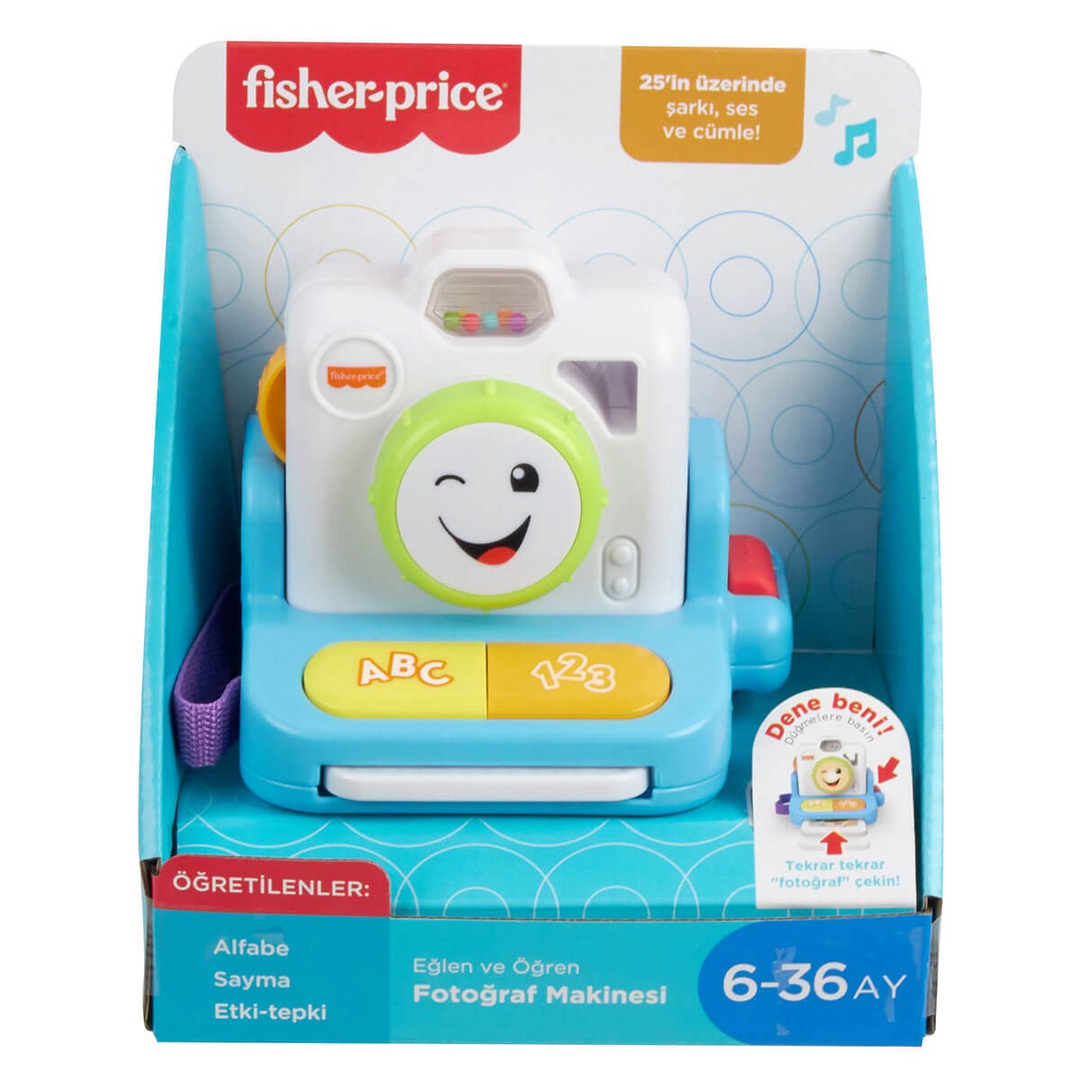 Fisher Price Eğlen & Öğren Fotoğraf Makinesi Türkçe GRW46