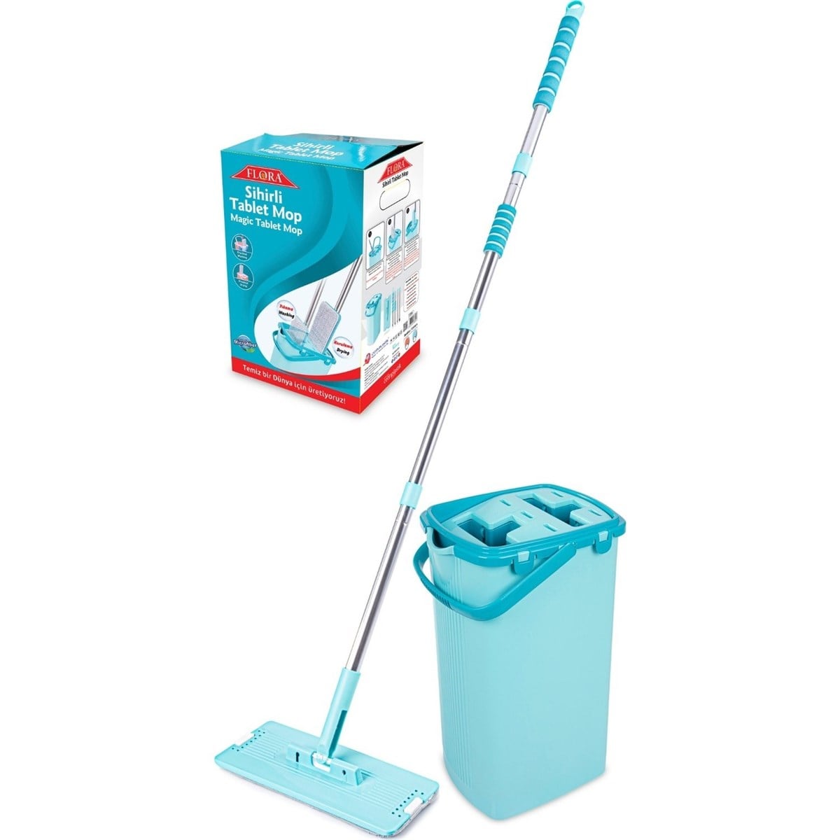 Flora Sihirli Tablet Mop Kova Seti Yeni Nesil Temizlik