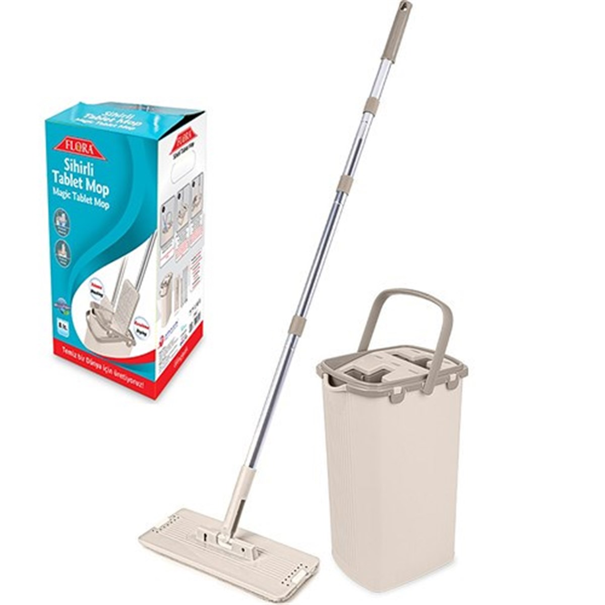 Flora Sihirli Tablet Mop Kova Seti Yeni Nesil Temizlik