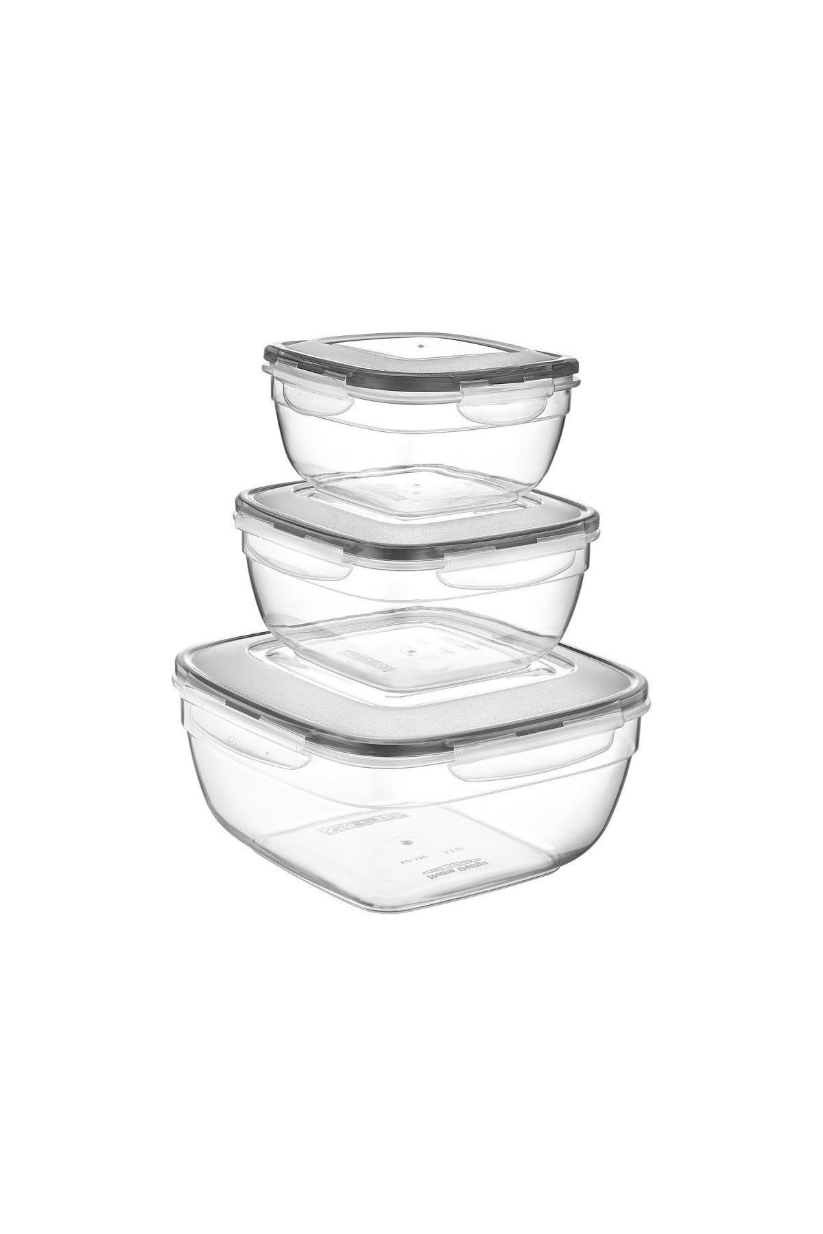 Fresh Box 3lü Kare Saklama Kabı Seti 0,6 / 1 / 1,7 Lt