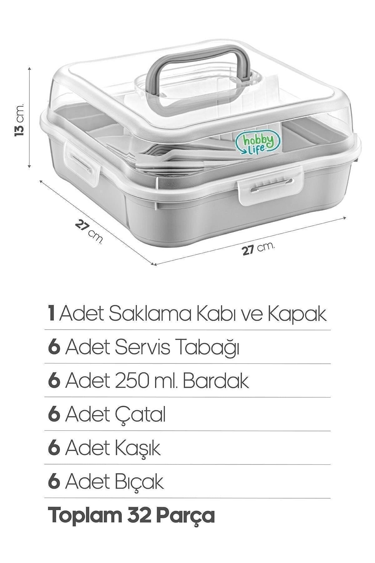 Hobby Life 32 Parça 6 Kişilik Çantalı Magic Piknik Seti