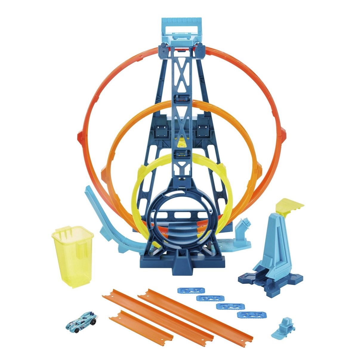 Hot Wheels Track Builder Üçlü Çember Aksiyonu Seti GLC96