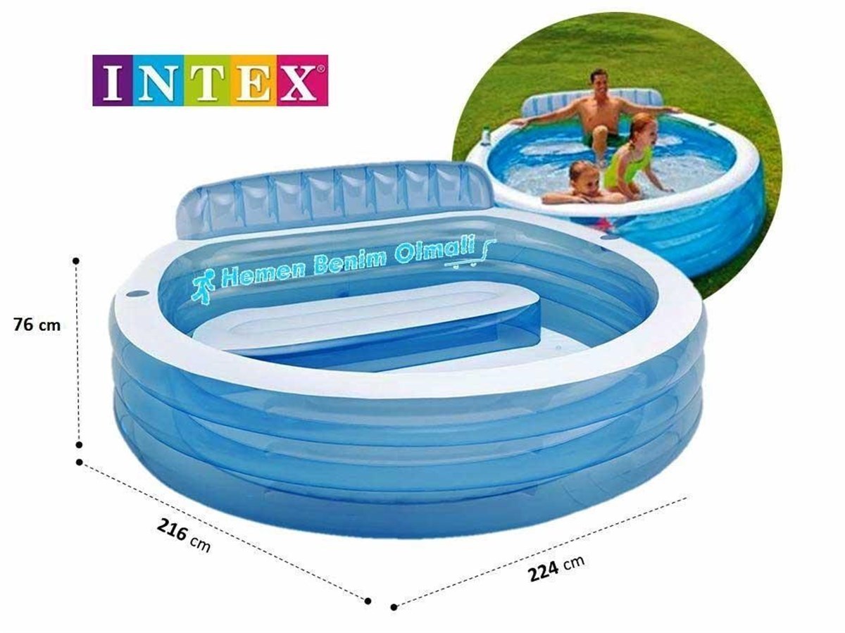 İntex 57190 Koltuklu Aile Havuzu 224x216x76 Cm 