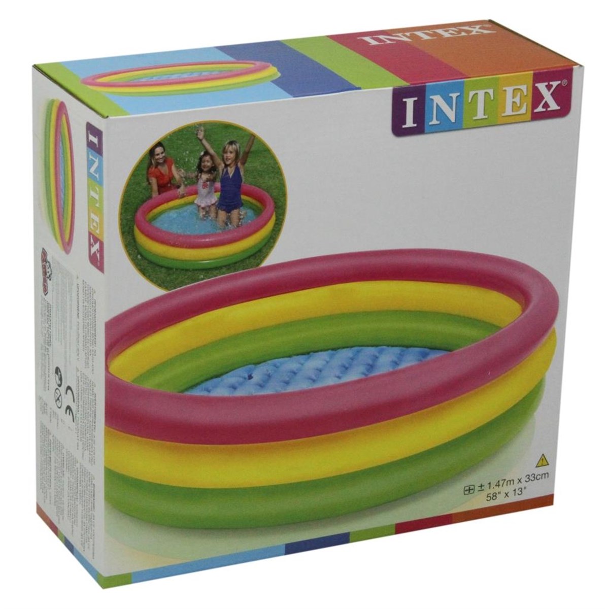 İntex 57422 3 Boğumlu Sunset Şişme Tabanlı Havuz Pompa Hediyeli
