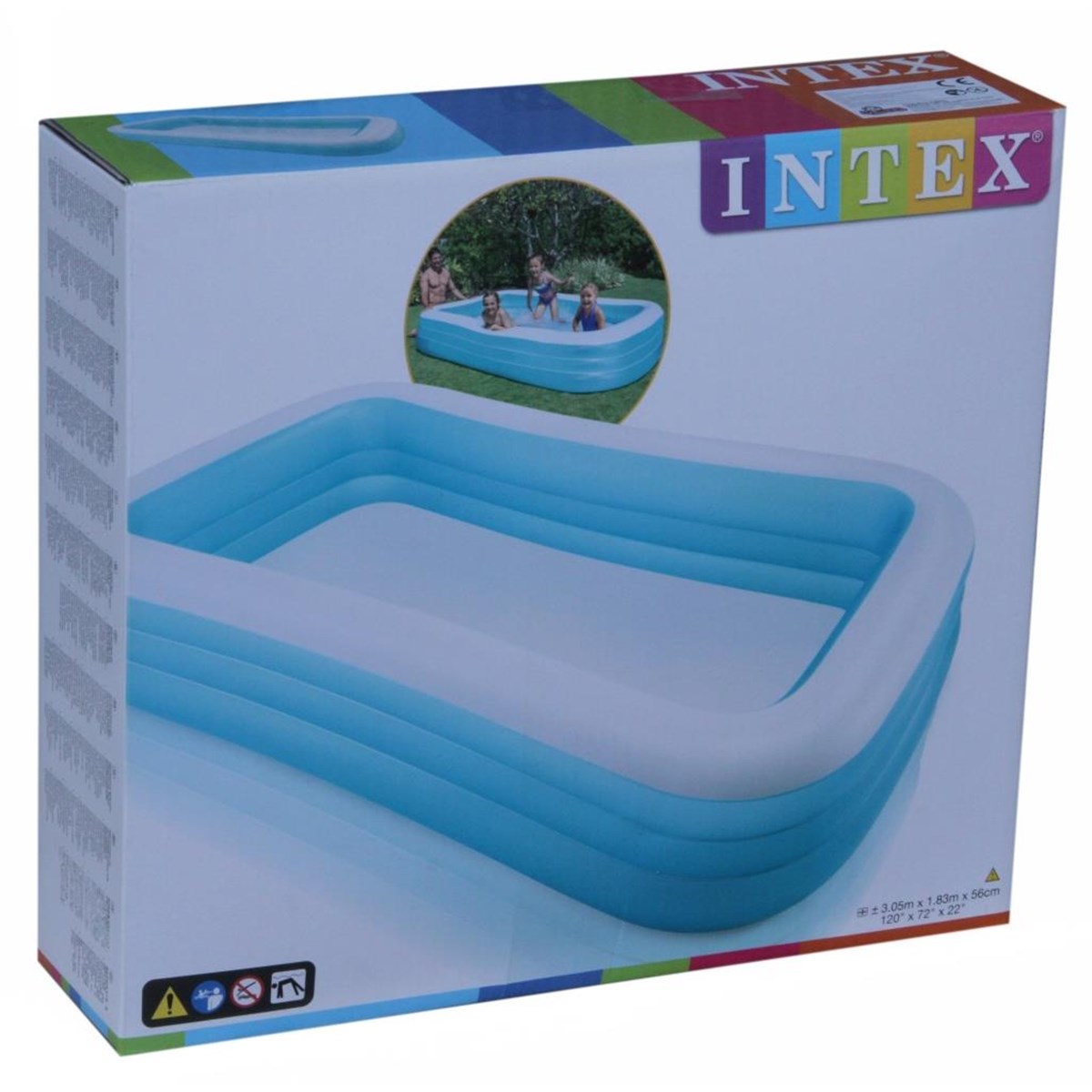 İntex 58484 Jumbo Boy Şişme Aile Havuzu Pompa Hediyeli 305x183x56 Cm