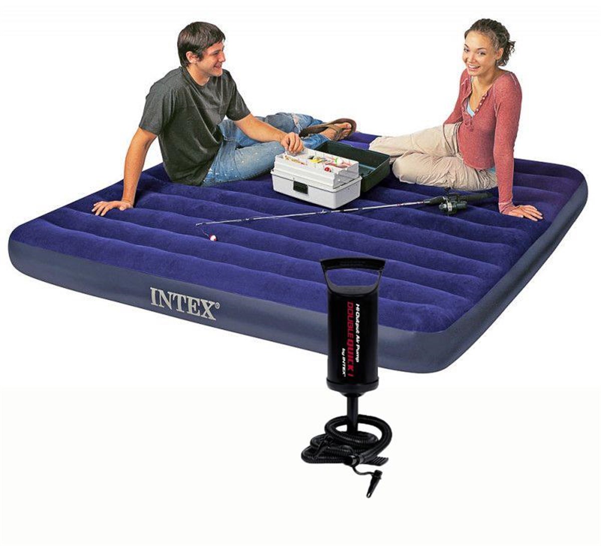 İntex 64759 Çift Kişilik XL Şişme Yatak Pompa Hediyeli 152x203x25 Cm