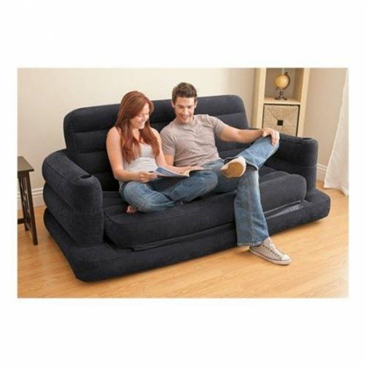 İntex 68566 Çift Kişilik Şişme Koltuk-Yatak ( 193x221x66 Cm ) 12/220 V POMPA HEDİYELİ