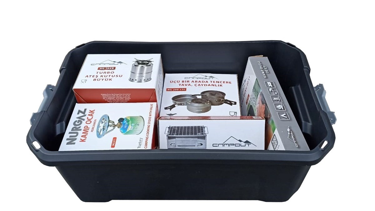 Kamp Malzemeleri Düzenleyici Organizer Set Renkli Kapak