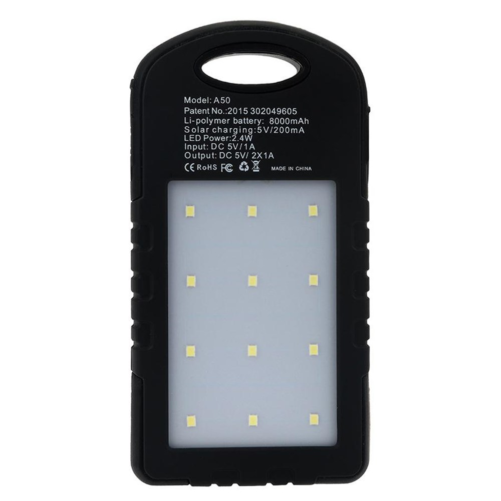 KingShark 12000 Mah Solar Powerbank Şarj Aleti 12 Ledli