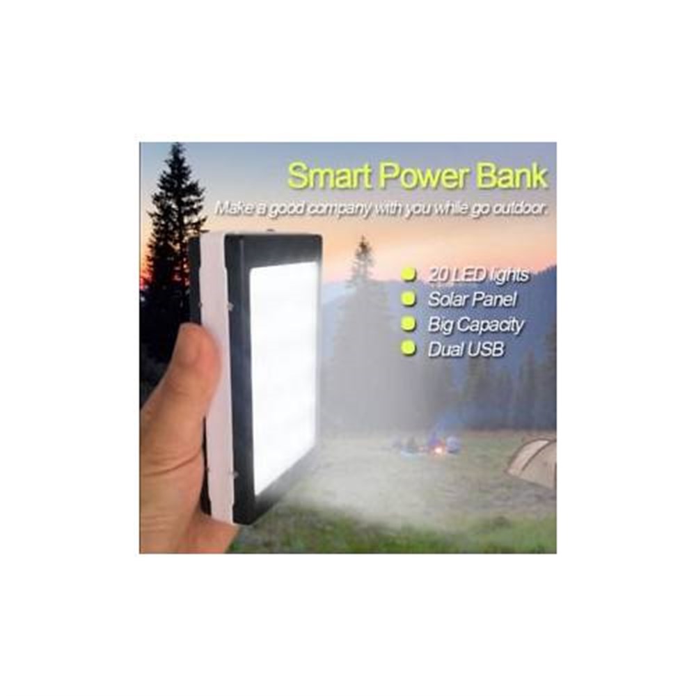 KingShark 18000 Mah Solar Powerbank Şarj Aleti 20 Ledli