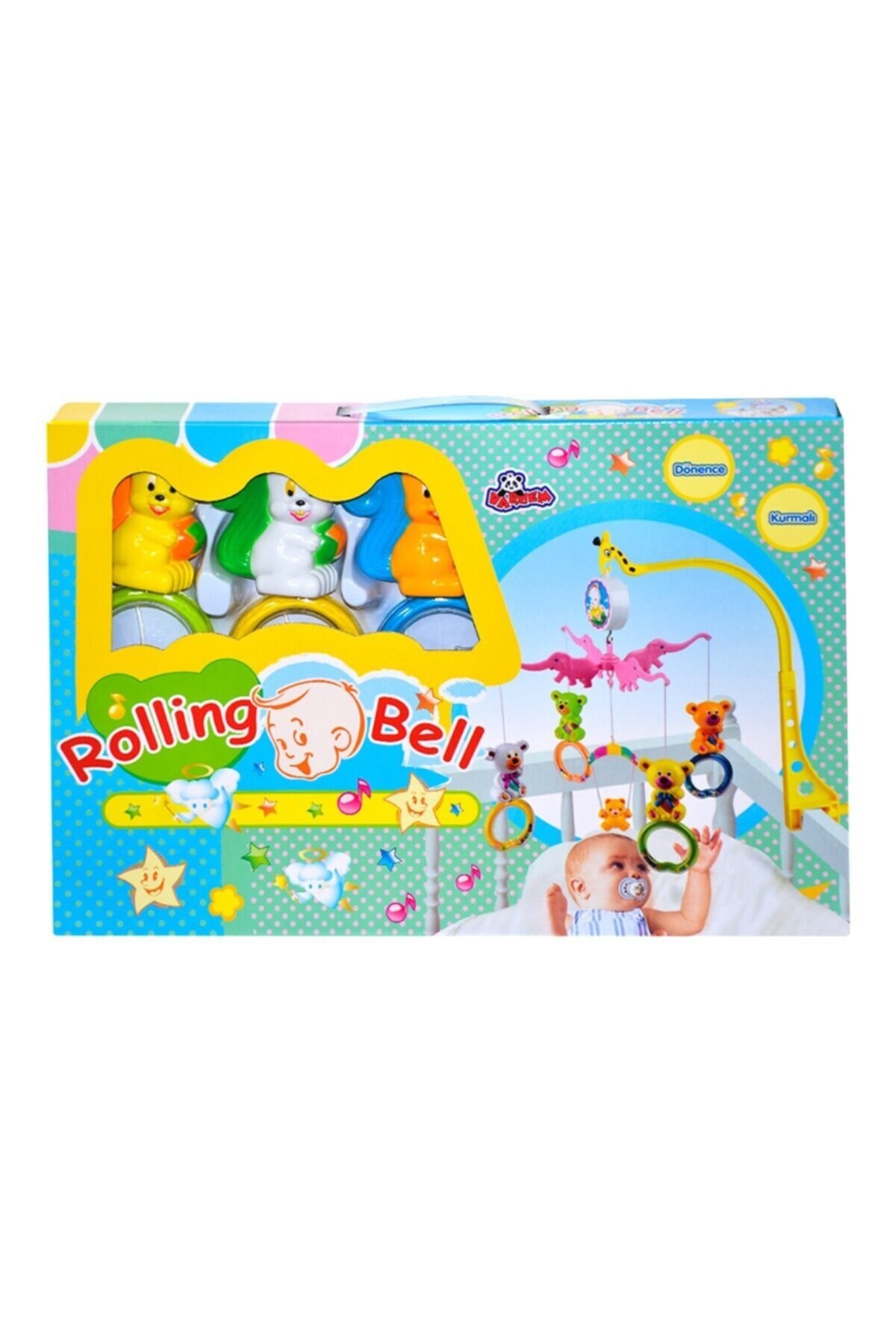 Kurmalı Müzikli Hayvan Figürlü Dönence Bebek Uyku Arkadaşı