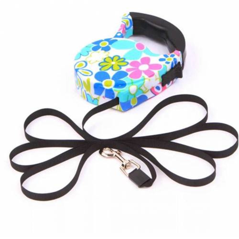 Makaralı Otomatik Köpek Tasması Desenli 5 Metre