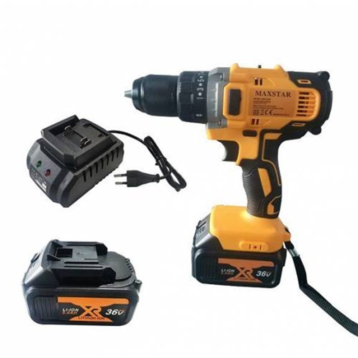 Maxstar Tools Turbo 36V 5Ah x2 Li-ion Çift Bataryalı Şarjlı Vidalama