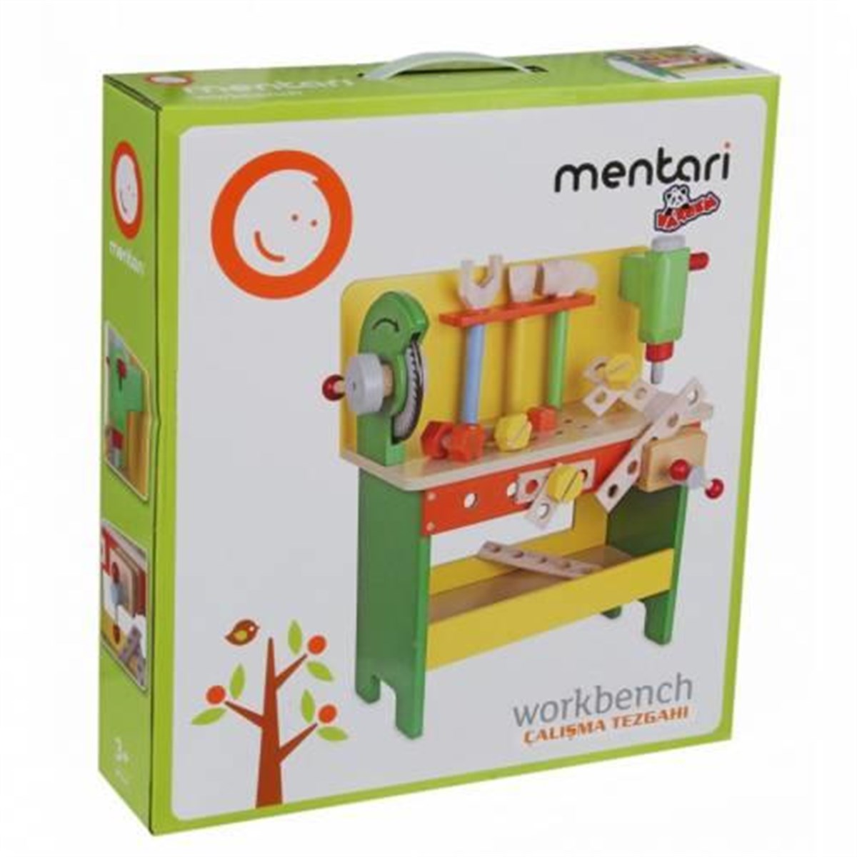Mentari Ahşap Çalışma Tamir Seti ve Tezgahı Oyuncak Ahşap Eğitici Tamir Seti