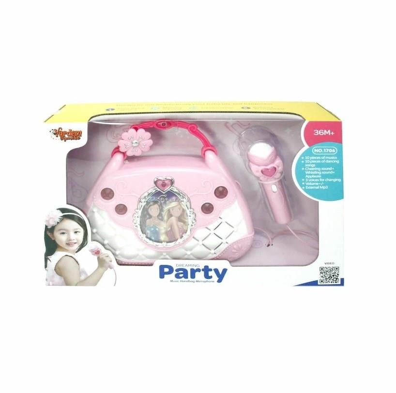 Mikrofonlu Mp3 Çalar Parti Müzikleri El Çantası