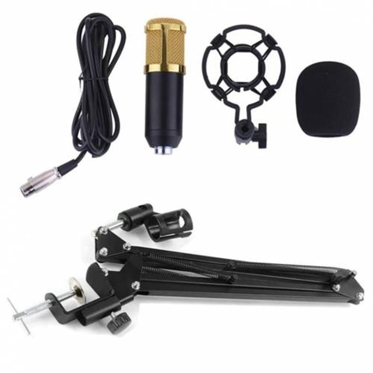 Music D.j M800 USB Stüdyo Youtuber Twitch Kayıt Mikrofonu Stand