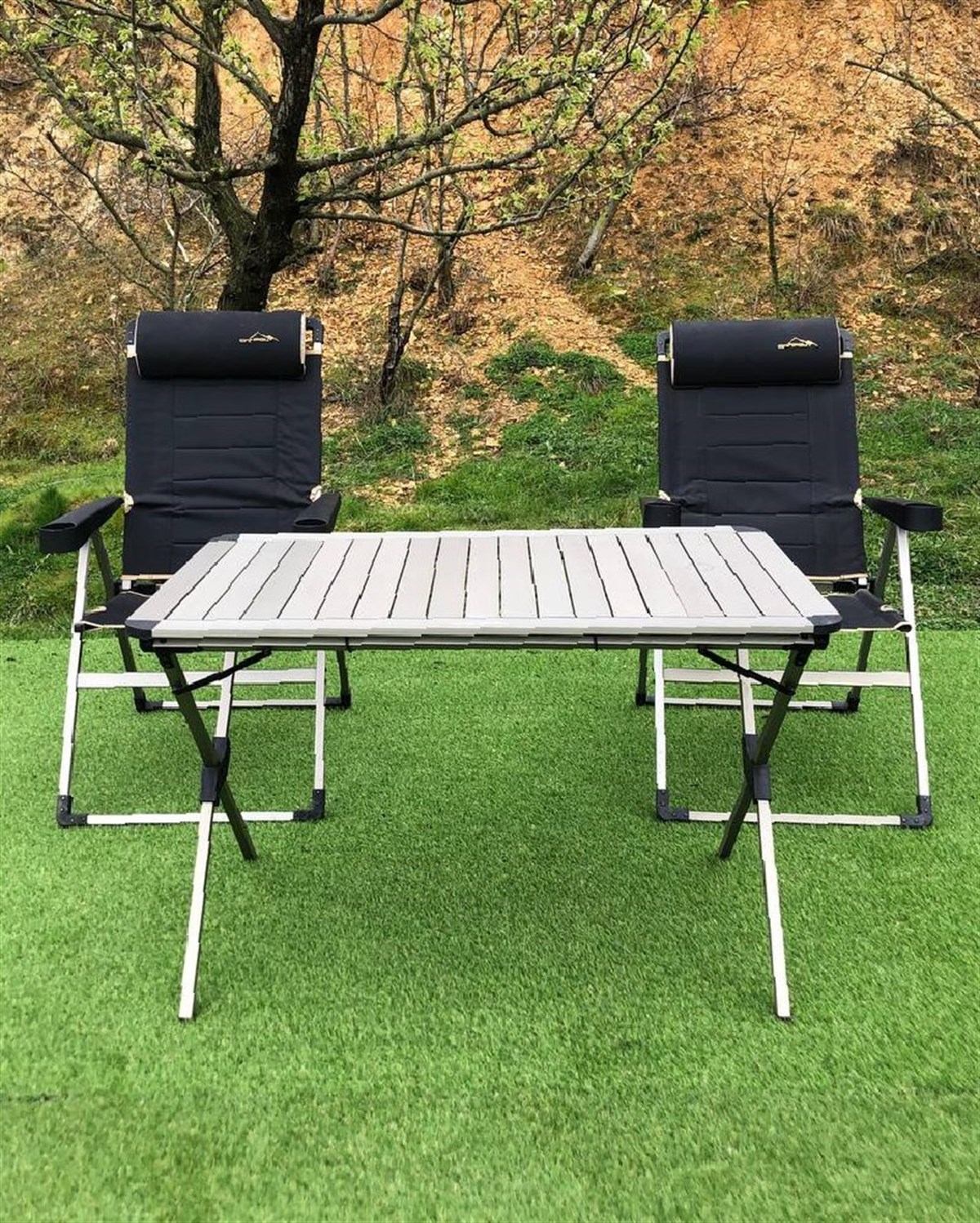 Nurgaz XXL Masa + 2 Lüx Sandalye Set