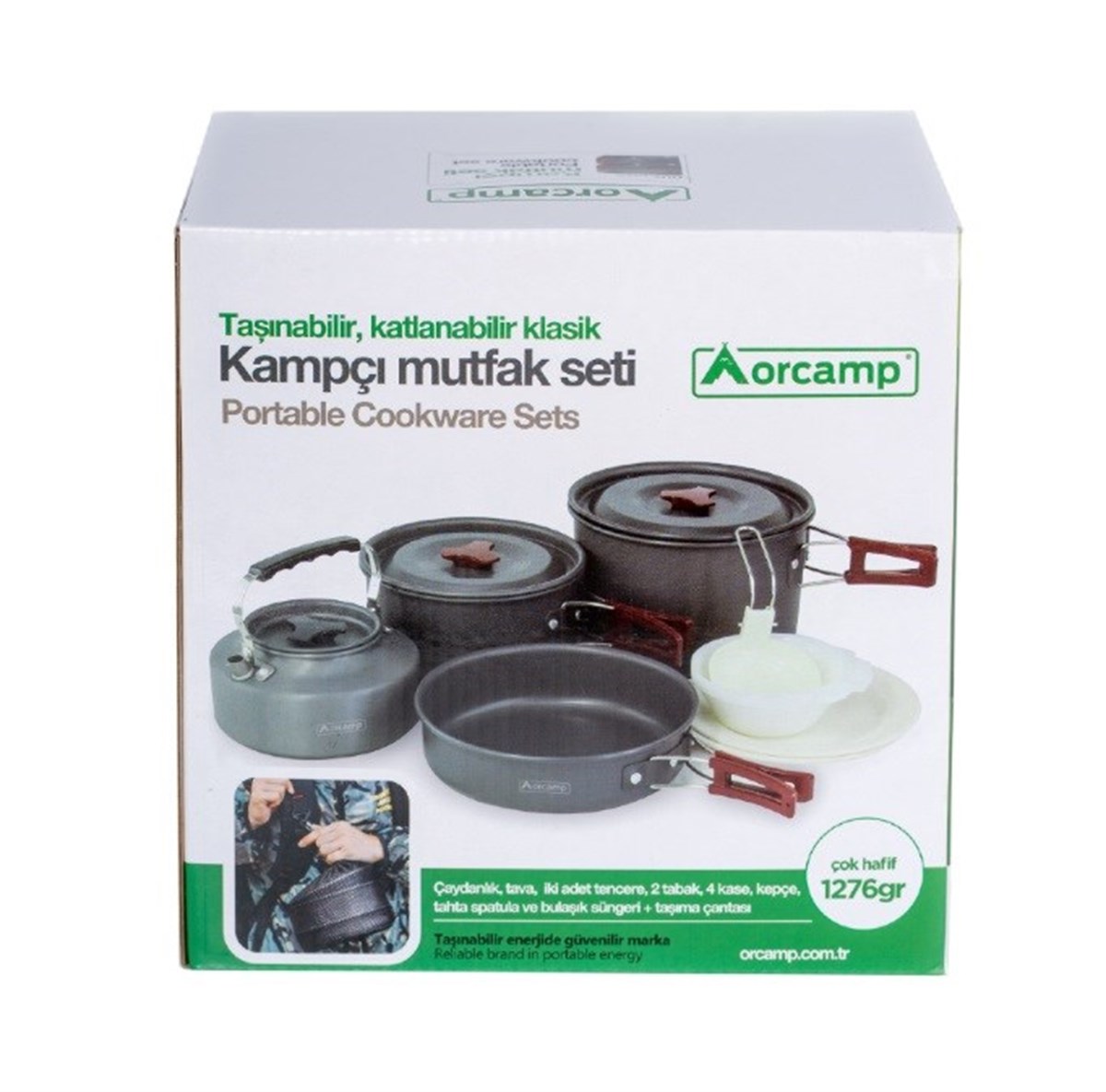 Orcamp Kamp Tencere Seti 4lü Tencere