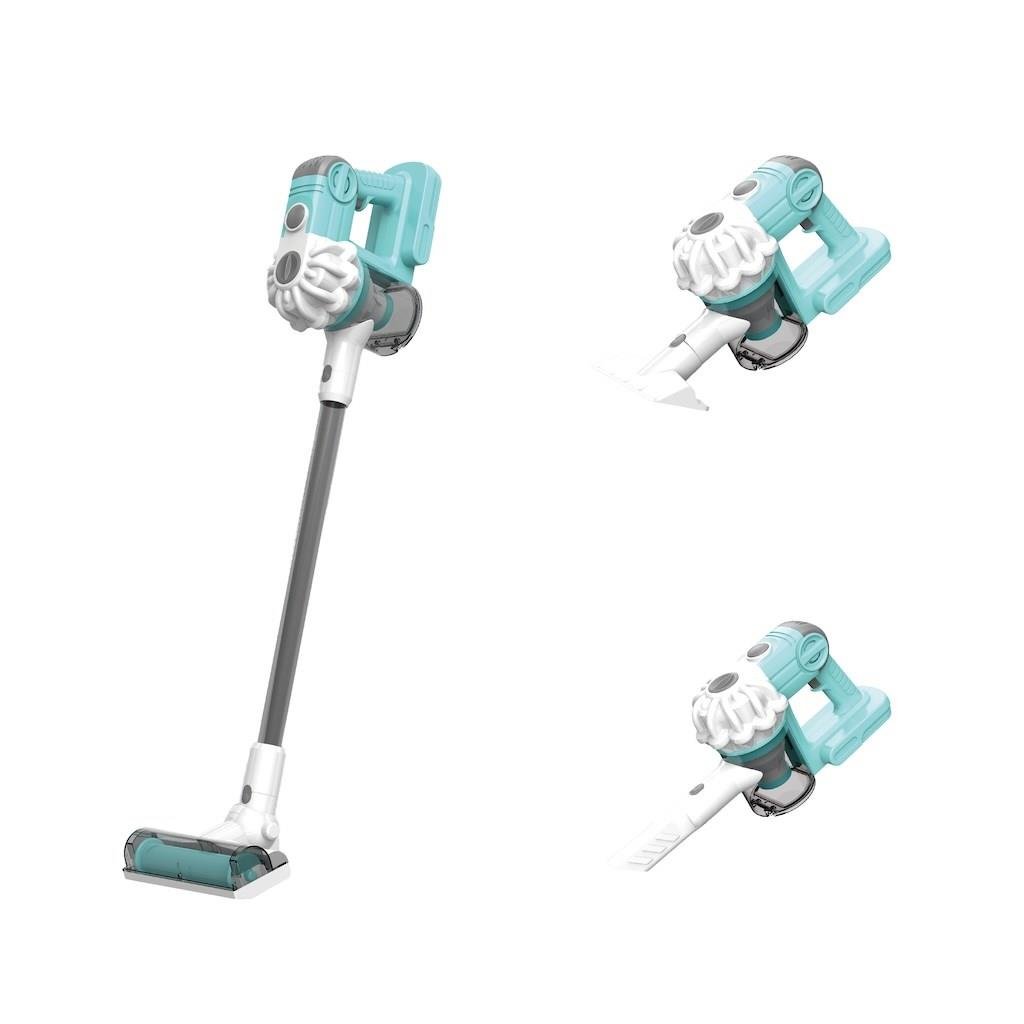 Oyuncak Elektrik Süpürgesi Dikey Yeşil-Gri (3 in1 )