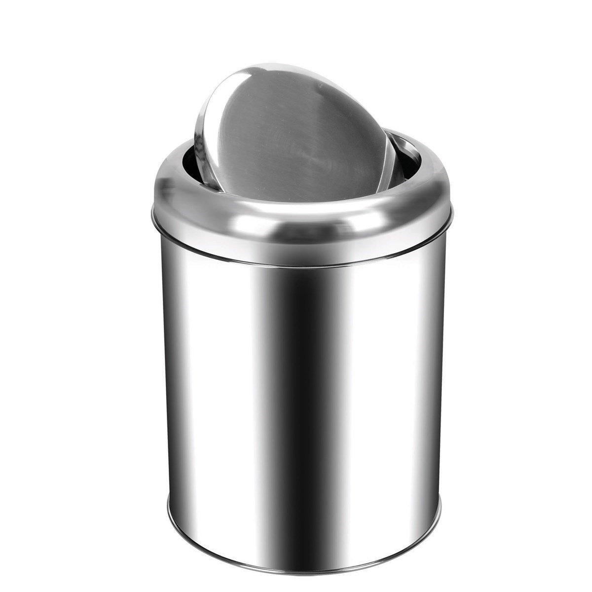 Palex Krom Pratik Kapaklı Çöp Kovası 20 Lt