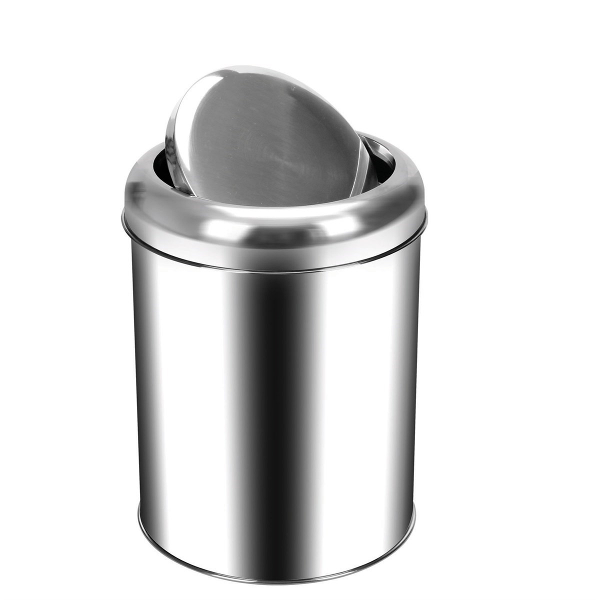 Palex Krom Pratik Kapaklı Çöp Kovası 32 Lt