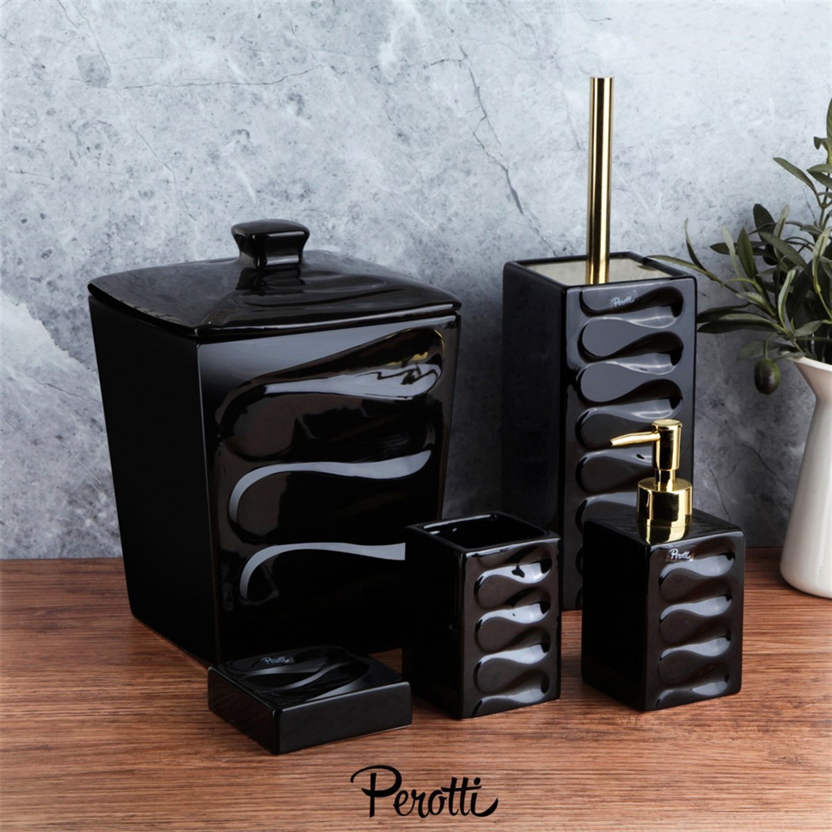 Perotti 11926 Leo 5 Parçalı Banyo Seti