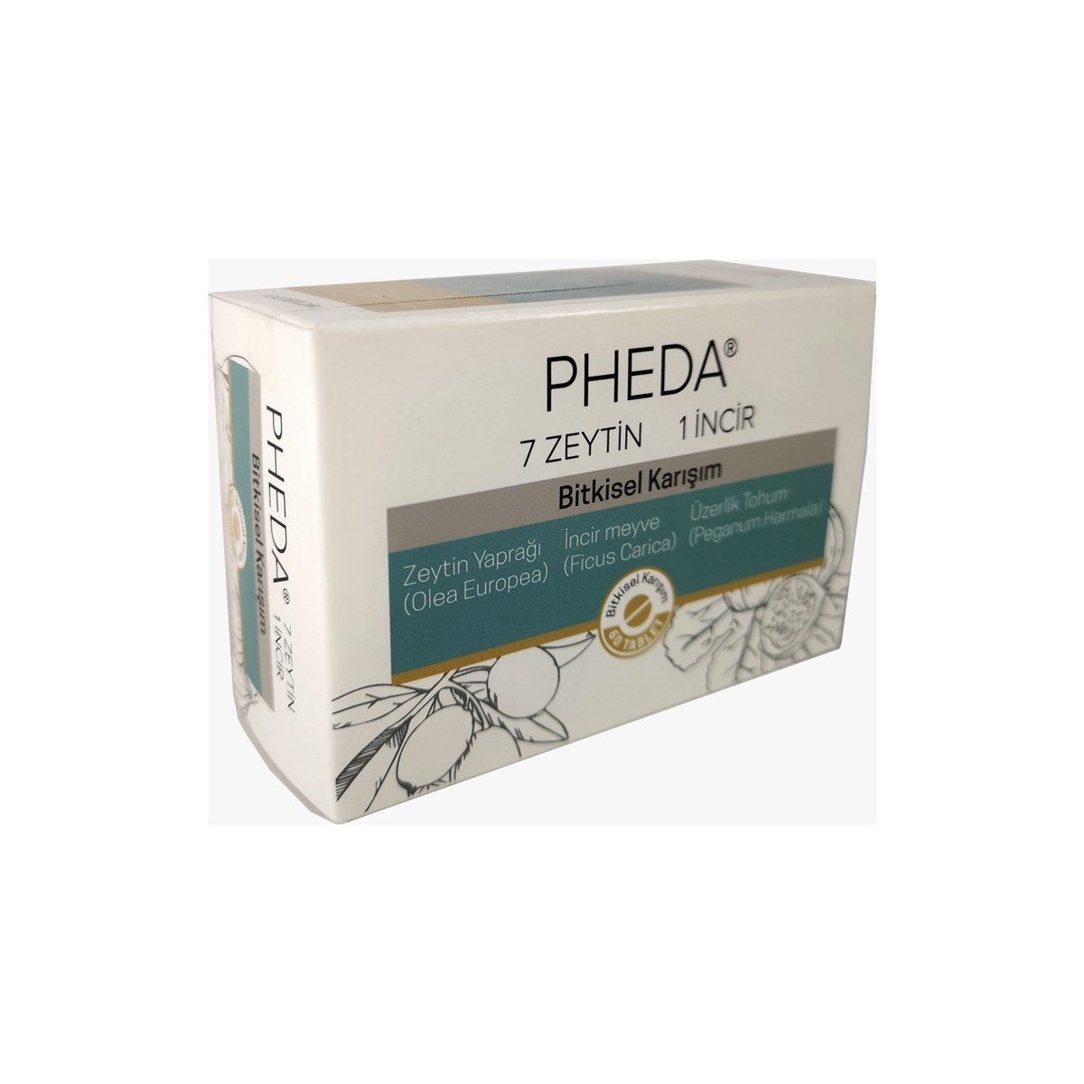 Pheda 7 Zeytin 1 İncir Bitkisel Karışım Destekleyici Gıda 2X60lı Paket