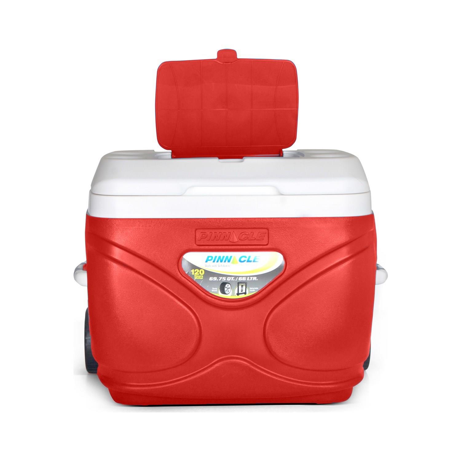 Pinnacle Prudence Tekerlekli Buzluk 66 Litre-kırmızı