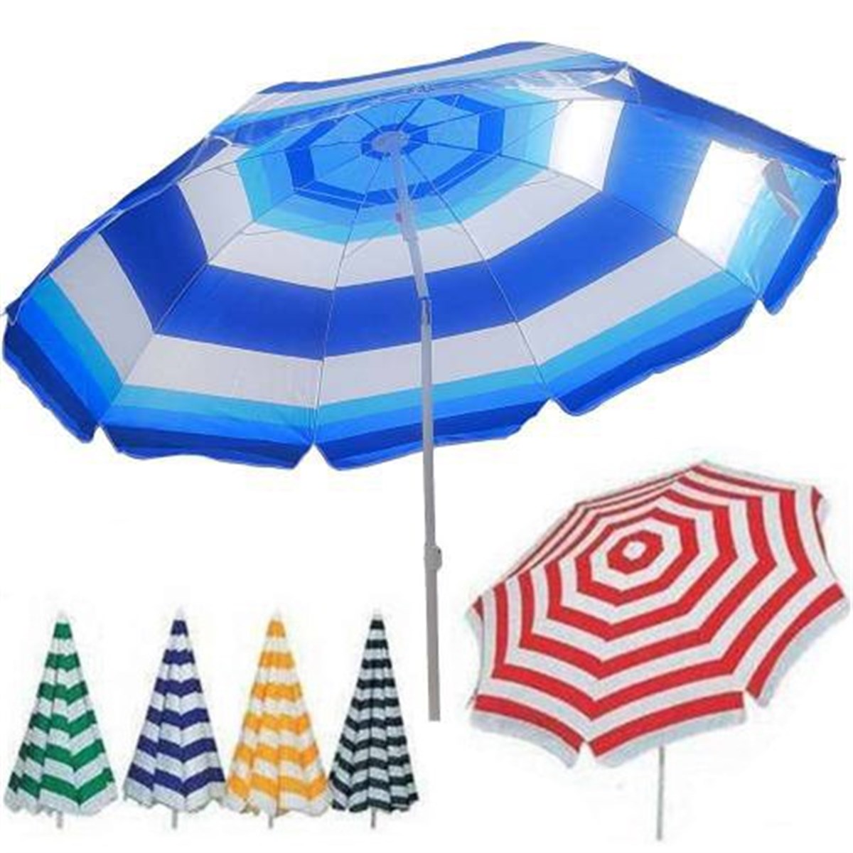 Plaj Şemsiyesi 2 Metre Gölgelik Şemsiye Plaj Balkon Bahçe Teras Şemsiyesi Katlanır Gölgelik