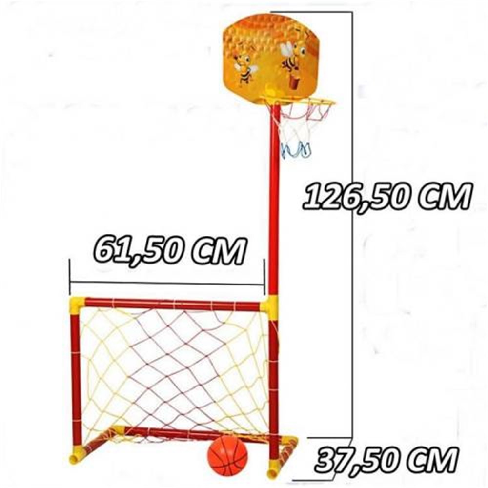 Portatif Futbol Kalesi Ve Basket Potası Spor Seti