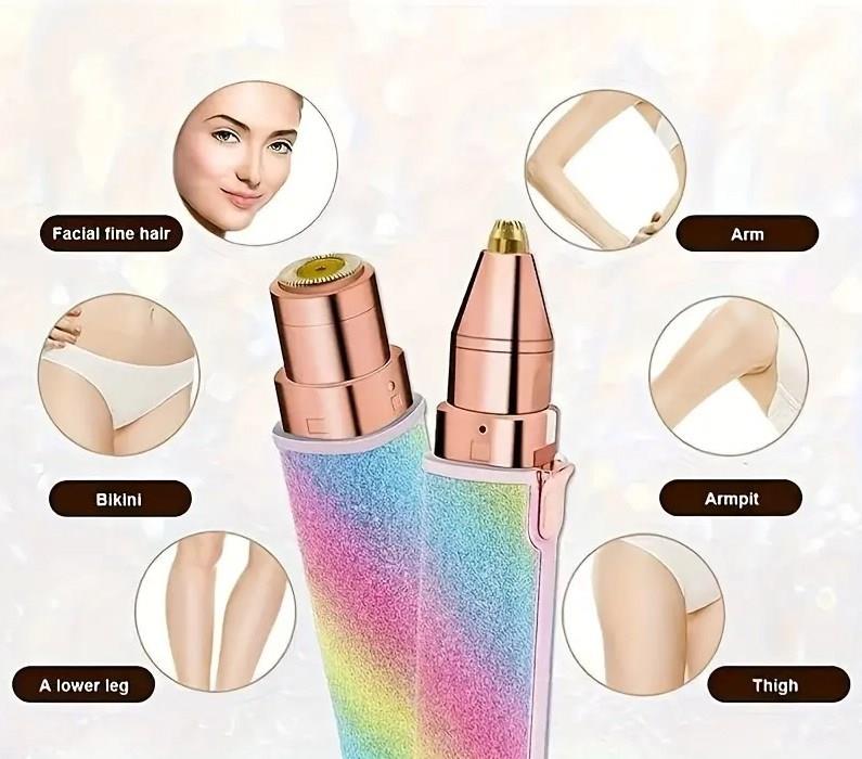 Ruj Model 2İn1 Yanak Burun Kıl Temizleme Cihazı Epilatör Şarjlı Epilasyon Cihazı