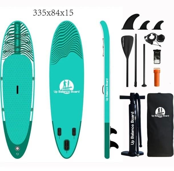 Şişme Sörf Tahtası Sup Board Stand Up Paddle Board 335X84X15 Cm Yeşil