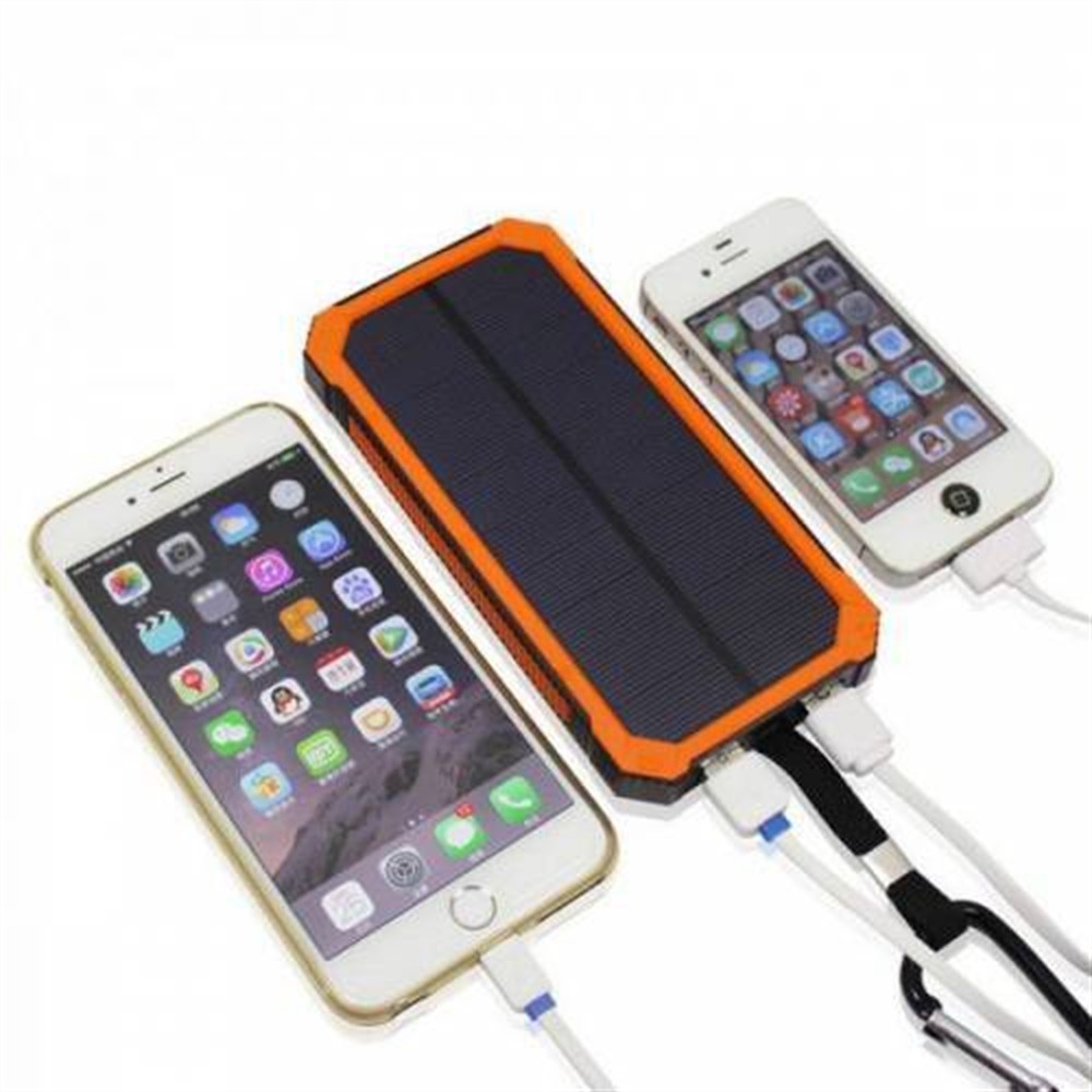 Solar Powerbank Güneş Enerjili Su Geçirmez 12000 Mah 6 Led Işıklı