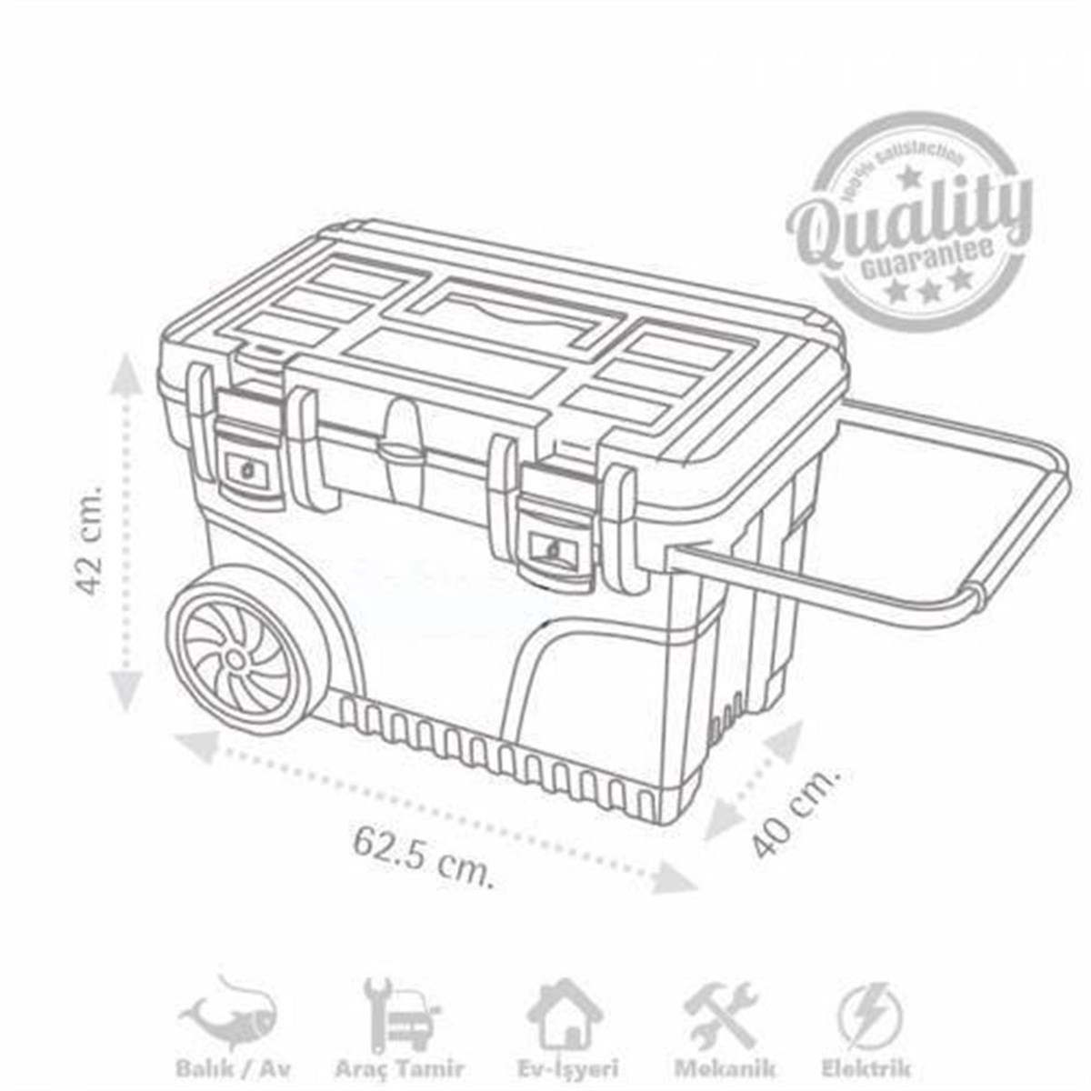 Super-Bag Pro Mobil Büyük Tekerlekli Takım Çantası