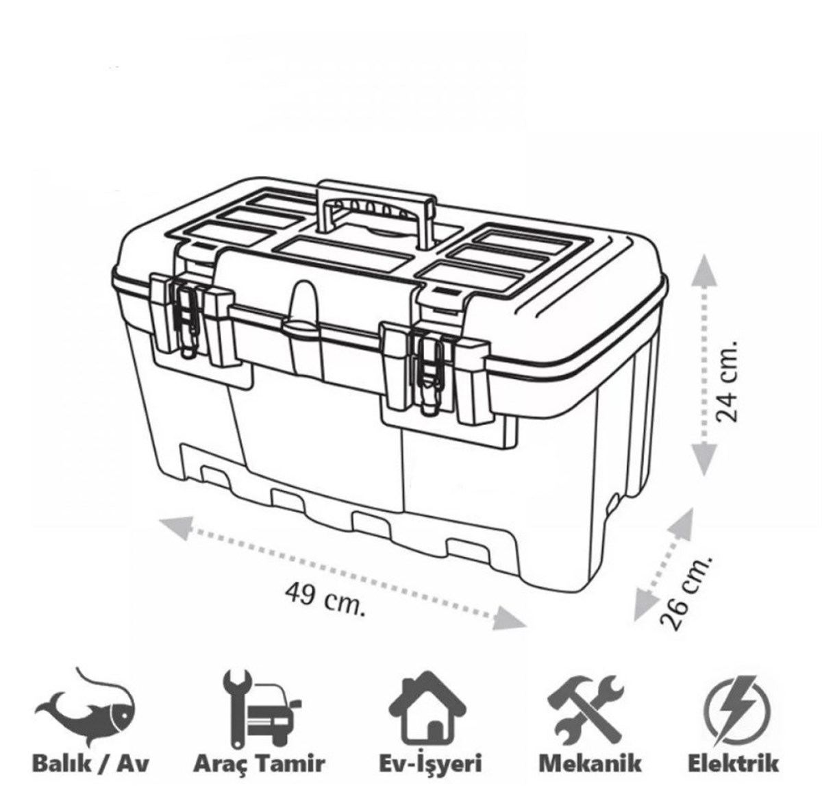 SuperBag 19″ Metal Kilitli Takım Çantası ASR-2077