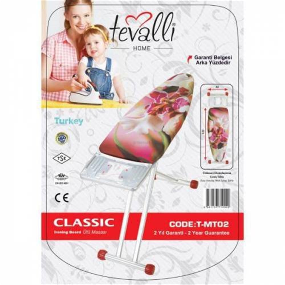 Tevalli Mt02 Classic Ütü Masası 122x42cm
