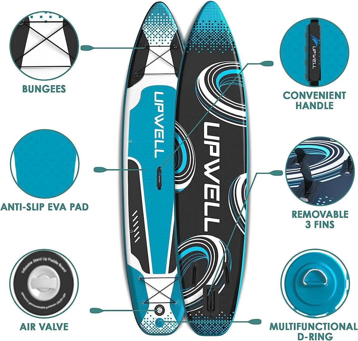 Upwell Sup-010 Şişme Sörf Tahtası Paddle Board 335 cm x 81 cm x 15 cm
