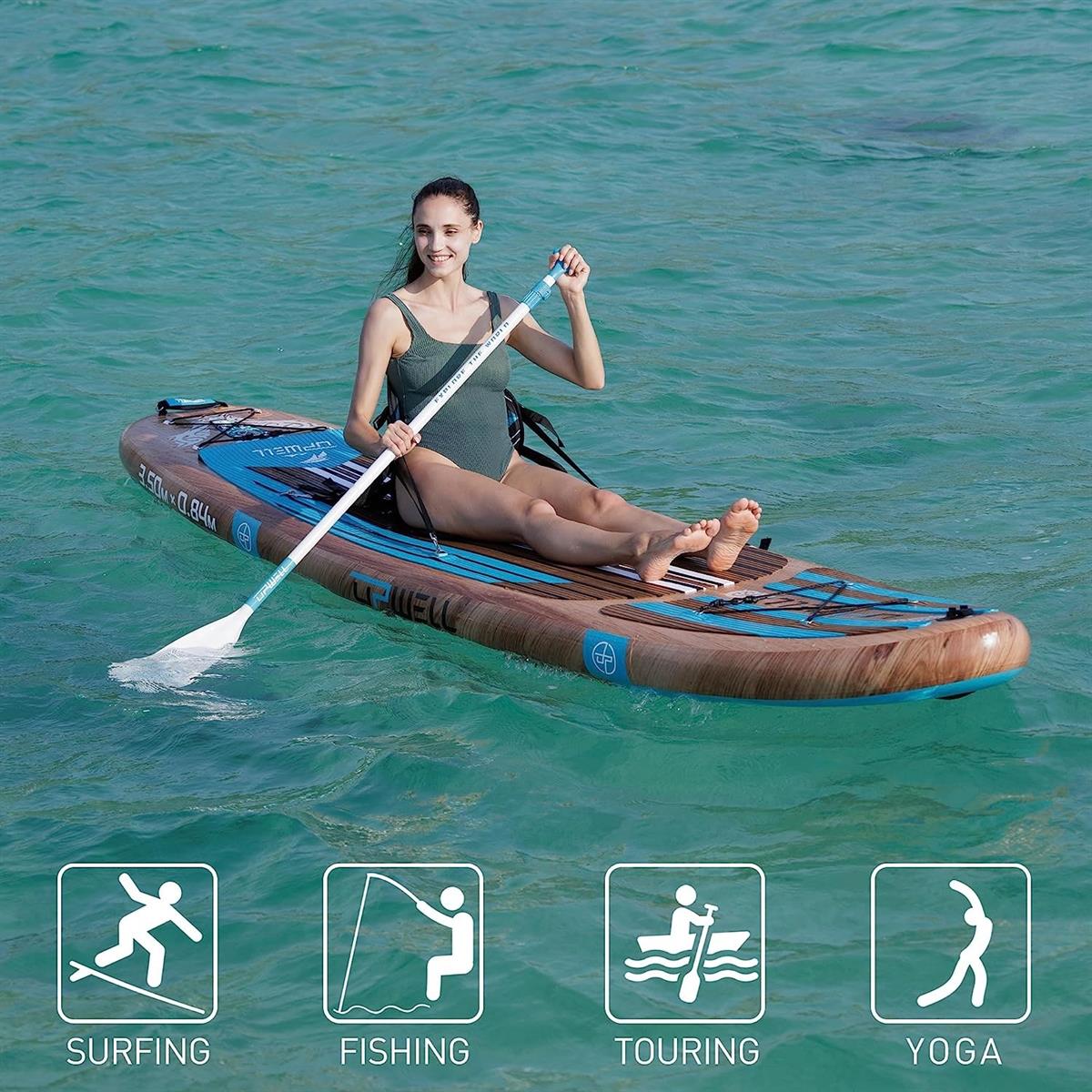 Upwell Sup-013 Şişme Sörf Tahtası Paddle Board 350 cm x 84 cm x 15 cm