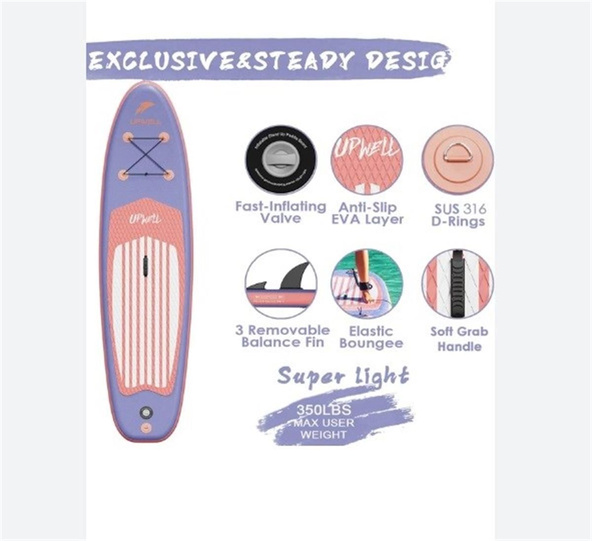 Upwell Sup-2 Şişme Sörf Tahtası Paddle Board 310 cm x 79 cm x 15 cm
