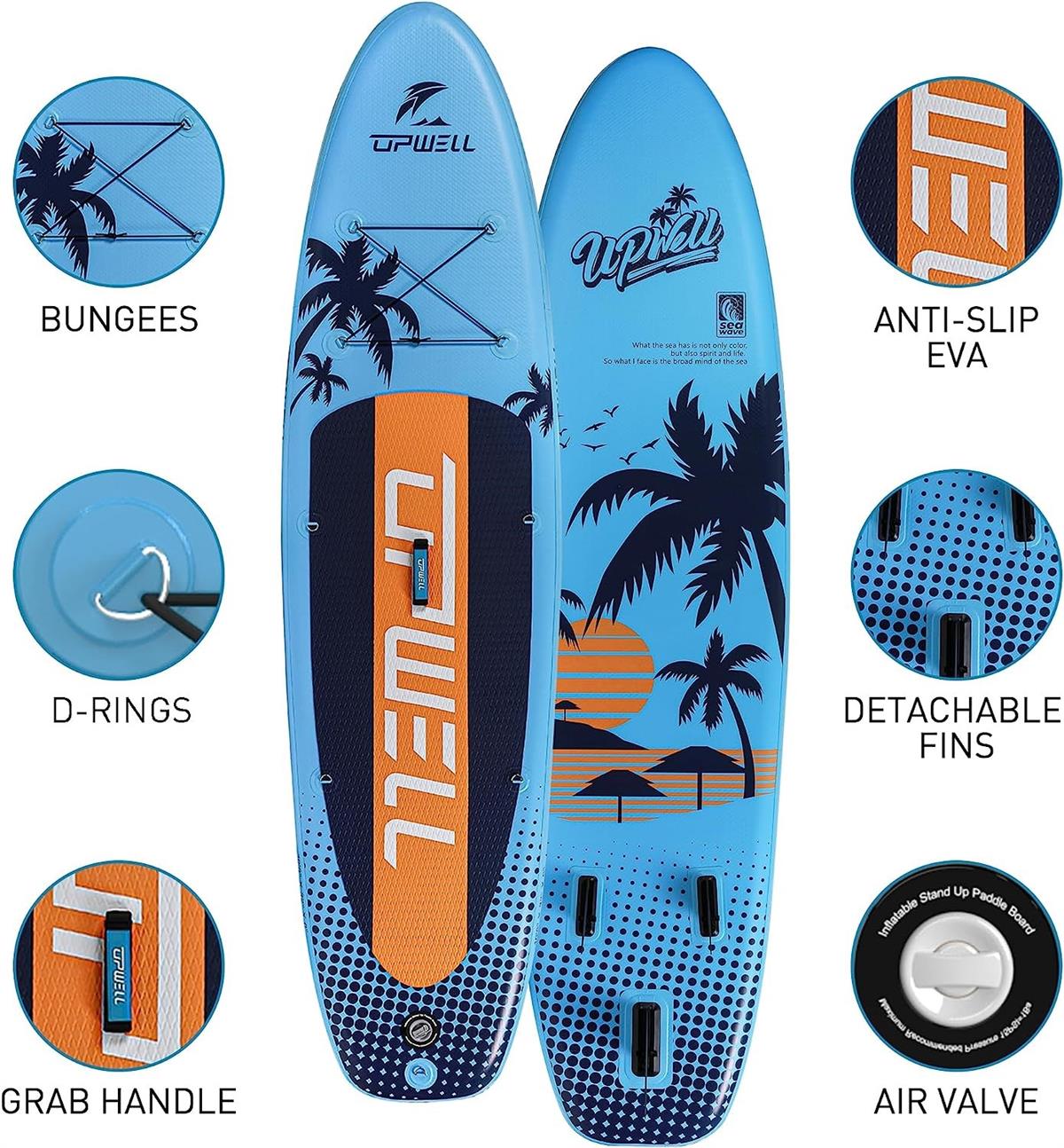 Upwell Sup-3 Şişme Sörf Tahtası Paddle Board 320 cm x 79 cm x 15 cm