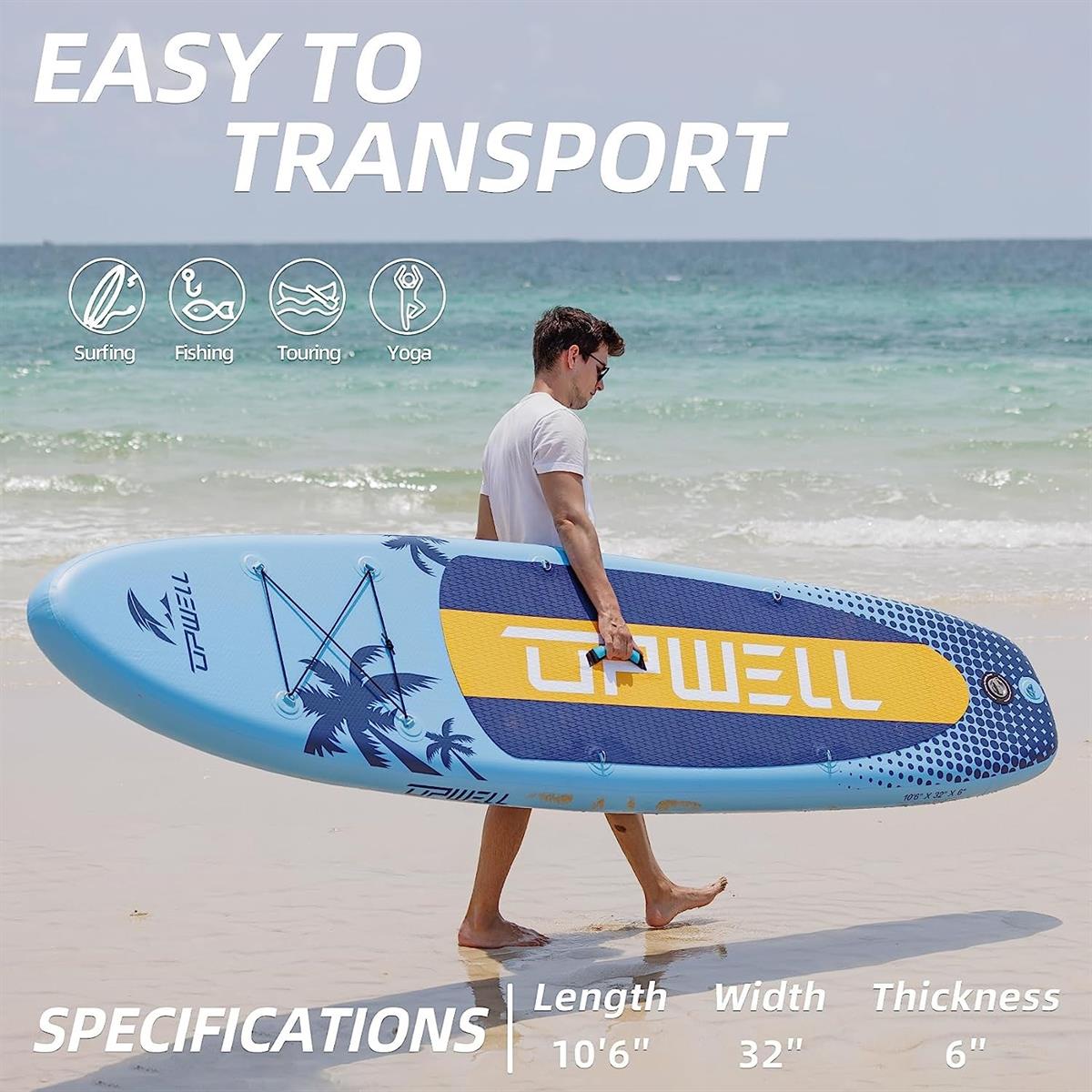 Upwell Sup-3 Şişme Sörf Tahtası Paddle Board 320 cm x 79 cm x 15 cm