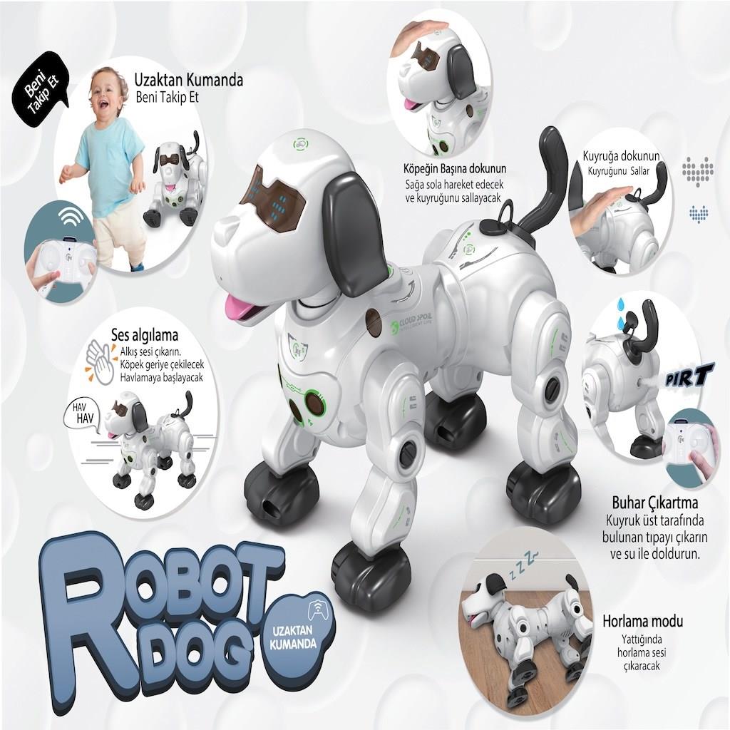 Uzaktan Kumandalı Işıklı ve Sesli Akıllı Robot Köpek