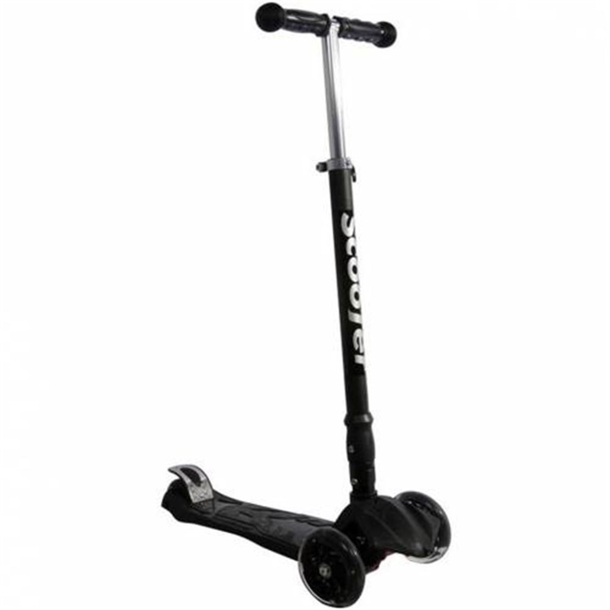 Xslide 1. Sınıf Scooter Işıklı Silikon Teker Katlanabilir Siyah
